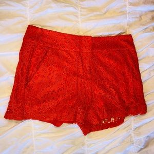 orange soft shorts